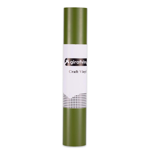 GIRAFVINYL Olive Green Vinyl, 12” x 10ft Matte Sage Green Permanent Vinyl for Home and Car Decorations, Cup, Sign, Windows, Tumbler...