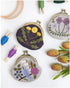 1 Set Coin Purse Embroidery Pouch Making Kit Lock Embroidery Tool DIY Coin Bag (Purple Flower Style)...