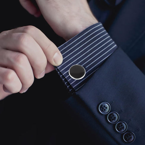 Cufflinks for Men Classic Wedding Business Shirt Cuff Links Silver Gold Black Set Gifts with Box...