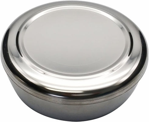 GARASANI 3 Pack Korean Traditional Stainless Steel Good Fortune Rice Bowl with Lid Set (Silver 3Pcs)...