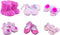 6 Pairs 18 inch Doll Shoes Hot Pink Set Boots Slippers Sandal Fits for American Dolls Shoes for 18 inch Dolls Accessories...