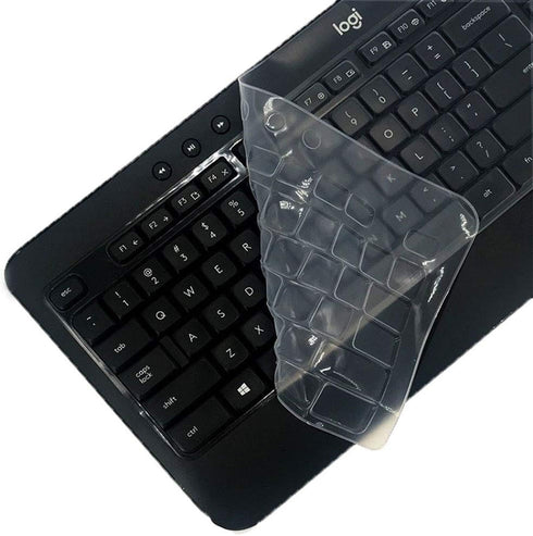 Ultra Thin Desktop PC Silicone Clear Keyboard Cover Skin Protector Compatible with Logitech MK540 MK545 Wireless Keyboard (NOT Compatible for Othe...