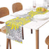 Floral Table Runner-Yellow Gray White Cotton linen-Long 72 inche Dresser Scarves,Flower Tablerunner for Kitchen Coffee/Dining Table Bedroom Home L...