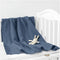 Dusty Blue Receiving Blankets for Boys, Muslin Cotton Baby Swaddle Blanket 47 x 47 inches, Wrap Swaddles for Newborns Baby Essentials (42-09)...