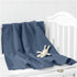 Dusty Blue Receiving Blankets for Boys, Muslin Cotton Baby Swaddle Blanket 47 x 47 inches, Wrap Swaddles for Newborns Baby Essentials (42-09)...