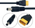 2Packs XT60 Adapter Cable XT60 Charging Cable XT60 Male Bullet Connector to Male DC 5.5mm X 2.5mm Power Cable for Fatshark Skyzone FPV Monitor Pow...