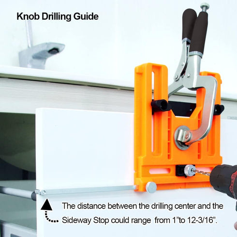 O'SKOOL Cabinet Hardware Jig Tool,Adjustable Drill Template Guide, Adjustable Punch Locator Drill, Knob and Pull Drilling Guide...