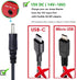 DC 15V 1A Adapter Charger for Car Jump Starter, Peak 450A 500A 600A 800A 1000A Auto Battery Booster Jump Starter Charger...