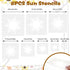 8 PCS Sun Stencil, 8 Sizes Reusable Sun Template for Painting Boho Sun Stencil Decoration Sun Paint Stencils for Wood Floor Wall DIY Art Crafts Pr...