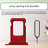 for iPhone XR Red SIM Card Slot Replacement Single SIM Version Card Tray Holder Adapter with Waterproof Rubber Ring Repair Tool Fix Kit Needle Eje...