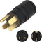 ENERLITES 66352 4 Male Plug to 50 Amp 3 Prong Female Power Adaptor NEMA 14-50P to 6-50R EV Charger Adapter Cord, 50A, Black...