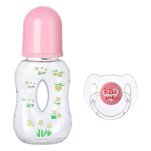 JIZHI Reborn Baby Doll Hollow Bottle and Magnetic Pacifier Set, Baby Doll Accessories for Reborn Baby Dolls, Pretend Play Feeding Toy Kids Gift, P...