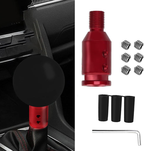 ASUBHA Gear Shift Knob Adapter, Aluminum Alloy Automatic Shifter Adapter, Universal Car Interior Accessories Shifter Knob Boot Retainer Gear Stick...