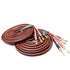 UCINNOVATE 2 Pack High-end Pure Copper HIFI OFC Speaker Wire Cable with Banana Plug, 2m Gold-Plated Banana Tip Plugs Male to Male 600 Strand 14 AW...