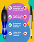 3-Ounce Fat ?????????? ???????????????? Pens for Arthritis Parkinson's Carpal Tunnel Tremors Wide Grip, Thick Barrel, Easy to Hold Blue (2 Pens + ...