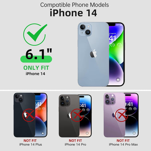 Beasyjoy for iPhone 14 Case Waterproof, Metal Heavy Duty Full Body Protective Case with Built-in Screen Protector, Military Grade Shockproof Dustp...