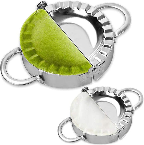Stainless Steel Dumpling Ravioli Maker Press,AUAM 2 Pack Pierogi Mold - Wonton Mould, Easy-tool for Dumpling Wrapper Dough Stamp Cutter Pastry Pie...