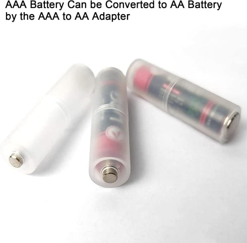 10pcs AAA to AA Battery Adapter AAA to AA Battery Converter Holder Battery Adapter Converter for AAA to AA Battery Clear Color...
