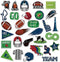 Football PVC Waterproof Stickers(30pcs) for Bottles,Luggages,Laptop,Skateboard,Notebooks,Cars,Motorcycles,Bicycles...