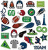 Football PVC Waterproof Stickers(30pcs) for Bottles,Luggages,Laptop,Skateboard,Notebooks,Cars,Motorcycles,Bicycles...