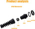 2 Pcs Black PG7 Cable Gland Waterproof IP68 Nylon Joint Adjustable Locknut with Flex Spiral Strain Relief for 4.5-7.8mm Dia Wire...