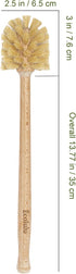 ECOLULU Eco Friendly Toilet Brush, 2 Pack Wood Toilet Brush Made of Beechwood, Strong Hemp Bristles with 360° Cleaning Power, Biodegradable Zero W...