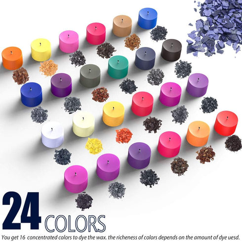EricX Light Candle Color Dye,24 Color Wax Dye for Candle Making...