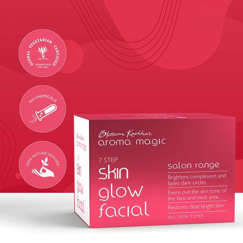 Skin Glow Facial Kit | Multi Use | 7 in 1 Natural Face Set for Women | with Vitamin E & Rose Extract | Cleansing & Moisturizing Skincare Kit...