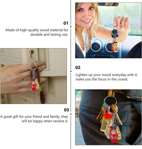 Toyvian 36pcs Key Chain Russian Doll Keychains Dolls Girls Russian Stacking Toys Miniature Babushka Doll Mobile Phone Charm Pendant Cute Keychain ...