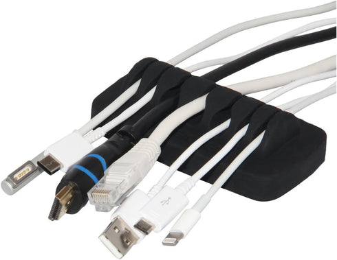 Heaviest Cable Organizer on The Market! Compact and Weighted Desktop Cord Holder and Cable Organizer, Eco-Friendly Silicone, No Bad Smell, Bundled...