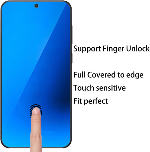 2 Pack Anti-Blue Privacy Tempered Glass for Samsung Galaxy S23 Plus/Galaxy S22 Plus Mirror Anti-Spy Screen Protector Anti-Peeping Film Electroplat...