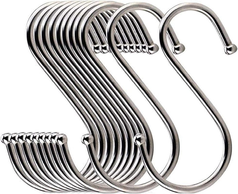 10 Pack 4.7 Inches Extra Large S Shape Hooks Heavy-Duty Metal Hanging Hooks Apply Kitchenware Bathroom Utensils Plants Towels Gardening Multiple u...