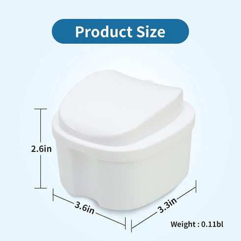 Annhua Dental Orthodontic Retainer Case Cleaning, Denture Cup Holder Case Travel, Denture Retainer Bath Box Storage Soaking Box...