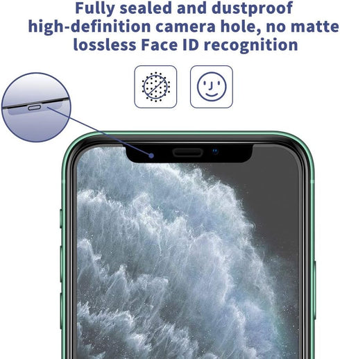 Matte Screen Protector for iPhone 11 Pro/X/Xs Anti Fingerprint&Glare Tempered Glass...