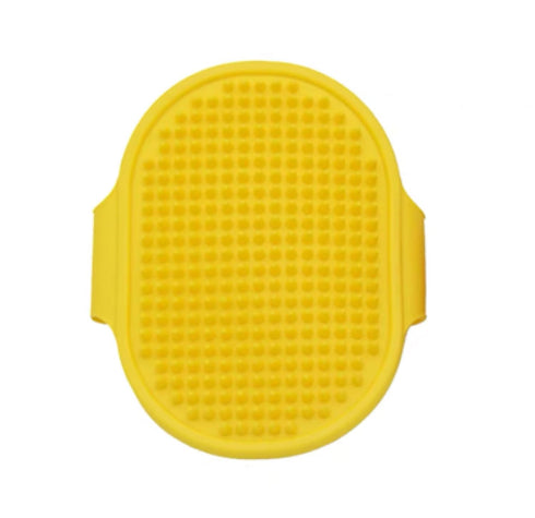 Pet Shampoo Brush Soothing Massage Rubber Bath Comb for Dogs & Cats Pet Sensitive Skin (Yellow)...