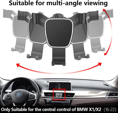 Car Phone Holder for 2016-2022 BMW X1 SUV sDrive28i xDrive28i and 2018-2022 X2 F48 F39 Auto Accessories Navigation Bracket Interior Decoration Mob...