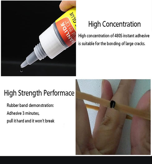 Black Tire Repair Glue Rubber Strong Adhesive Bonding for Sidewall Puncture Instant Super Glue for Off-Road Car Motorcycle Truck Tractor, 20g 0.7o...