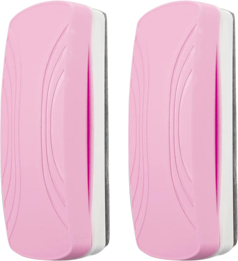 Ddaowanx Whiteboard Eraser, Magnetic Dry Erase Eraser, Glass Board Eraser,School and Office Supplies, Pack of 2 (Pink)...