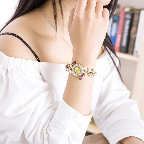 Weicam Women 5 Pack Luxury Watch Bracelet Diamond Flower Lady Retro Wholesale Wrist Watch Jewellery...