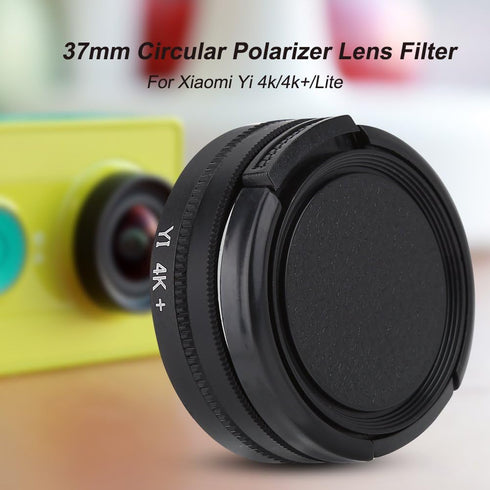 37mm Camera Lens Filter Set Circular Polarizer Lens Filter with Adapter Ring and Protective Fit for Xiaomi 4k/4k+/Lite...