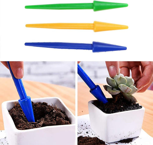12 Sets (2pcs/set) Garden Plastic Seeds Widger Seedlings Dibber Sowing Digging Tools Transplanting Planting Tools(Random Color)...