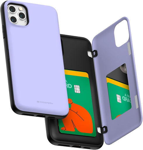 GOOSPERY Magnetic Door Bumper Compatible with iPhone 11 Pro Max, Wallet Case with Card Holder, Easy Magnetic Door Closure Protective Dual Layer Bu...
