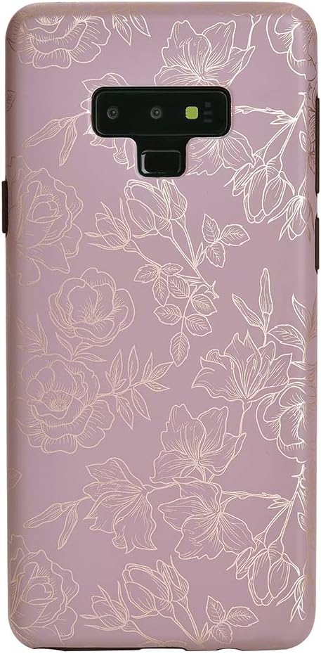 Velvet Caviar compatible with Samsung Galaxy Note 9 Case Floral for Women & Girls - Cute Protective Phone Cases (Purple Rose Gold Flowers)...