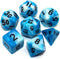 DND Polyhedral Dice Set Blue & White Dice for Dungeon and Dragons D&D RPG COC Role Playing Games Tabletop 7-Die Set with Dice Bag...