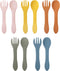10 Pcs Silicone Baby Spoons and Baby Forks, Chewable Baby Utensils for Self-Feeding, Silicone Baby Utensils, Kids Utensils for Over 6 Months Babie...