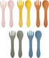 10 Pcs Silicone Baby Spoons and Baby Forks, Chewable Baby Utensils for Self-Feeding, Silicone Baby Utensils, Kids Utensils for Over 6 Months Babie...