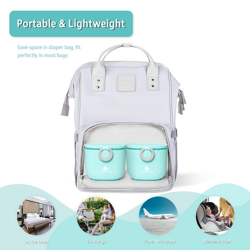 Termichy Baby Formula Dispenser, Portable Milk Powder Dispenser Container with Carry Handle and Scoop for Travel Outdoor Activities with Baby Infa...