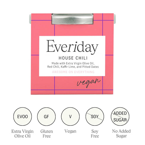 Everiday House Red Chili Sauce, All Natural Gluten Free Vegan Red Chili Condiment, 4.2 oz (Pack of 1)...