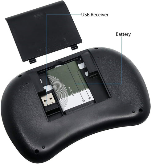 2.4G Mini Wireless Keyboard with Touchpad Mouse, Upgraded Multi Backlit, Portable Wireless Keyboard with USB Receiver Remote Control for Android S...