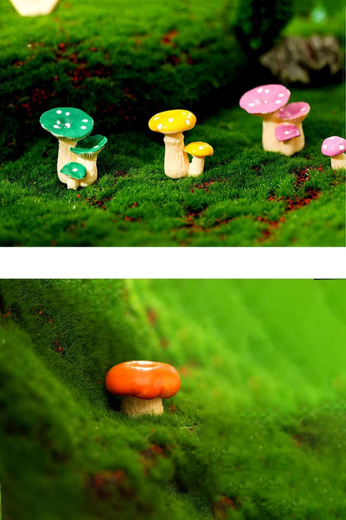 Fairy Garden Accessories Miniature Figurine Decoration for Mini Garden Micro Landscape Terrarium- 12 pcs Mushroom Mixed (12, Mushroom Mixed) (12, ...